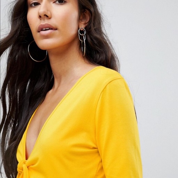 ASOS Top with Knot Front Ruffle - Picture 2 of 6